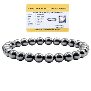 certified hematite bracelet for women men with healing crystal and reiki stone - beautiful gemstone beaded bracelet for balance harmony amp positive energy