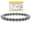 Certified Hematite Bracelet for Women Men with Healing Crystal and Reiki Stone - Beautiful Gemstone Beaded Bracelet for Balance, Harmony &amp; Positive Energy