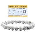 Certified Howlite Bracelet for Women Men with Healing Crystal and Reiki Stone - Beautiful Gemstone Beaded Bracelet for Balance, Harmony &amp; Positive Energy