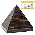 Certified Iron Tiger Eye Pyramid - 2" Inch Crystal Pyramid for Positive Energy, Vastu, Reiki, Feng Shui and Chakra Healing Energy Balancing