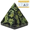 Certified Kambaba Jasper Pyramid - 1.5" Inch Crystal Pyramid for Positive Energy, Vastu, Reiki, Feng Shui and Chakra Healing Energy Balancing