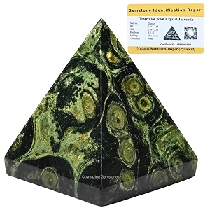 certified kambaba jasper pyramid - 234 inch crystal pyramid for positive energy vastu reiki feng shui and chakra healing energy balancing