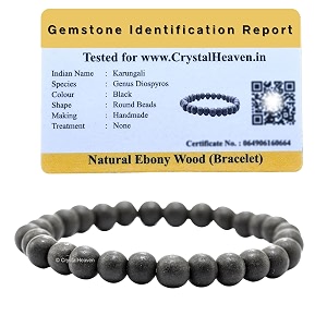 certified karungali bracelet original for men women - black ebony wood bracelet - original and natural karukali malai for men women pooja supplies 6mm beads elastic