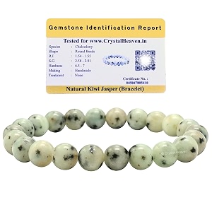 certified kiwi jasper bracelet for women men with healing crystal and reiki stone - beautiful gemstone beaded bracelet for balance harmony amp positive energy