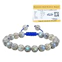 Certified Labradorite Bracelet for Women Men with Healing Crystal and Reiki Stone - Beautiful Gemstone Adjustable Beaded Bracelet for Balance, Harmony &amp; Positive Energy