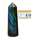 Certified Labradorite Crystal Tower Obelisk Point For
