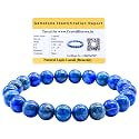 Certified Lapis Lazuli Bracelet for Women Men with Healing Crystal