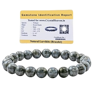 certified larvikite bracelet for women men with healing crystal and reiki stone - beautiful gemstone beaded bracelet for balance harmony amp positive energy