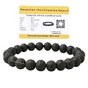 Certified Lava Stone Bracelet For Unisex with Healing Crystal