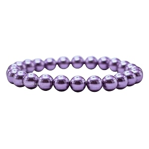 certified lavender pearl bracelet for women men with healing crystal and reiki stone - beautiful pearl beaded bracelet for balance harmony amp positive energy