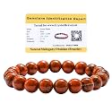 Certified Mahogany Obsidian Bracelet for Women Men with Healing Crystal and Reiki Stone - Beautiful Gemstone Beaded Bracelet for Balance, Harmony &amp; Positive Energy