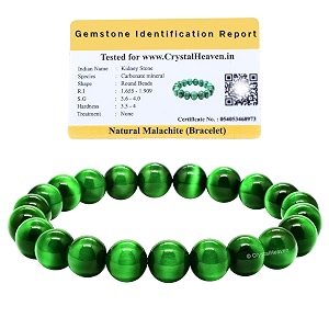 certified malachite bracelet for women men with healing crystal and reiki stone - beautiful gemstone beaded bracelet for balance harmony amp positive energy