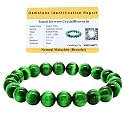 Certified Malachite Bracelet for Women Men with Healing Crystal and Reiki Stone - Beautiful Gemstone Beaded Bracelet for Balance, Harmony &amp; Positive Energy
