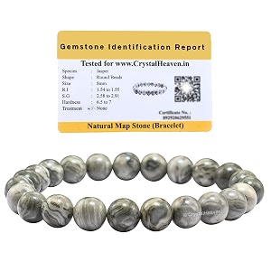 certified map stone bracelet for women men with healing crystal and reiki stone - beautiful gemstone faceted beaded bracelet for balance harmony amp positive energy