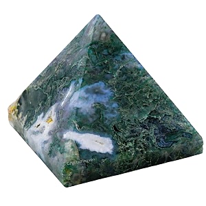 certified moss agate pyramid - 234 inch crystal pyramid for positive energy vastu reiki feng shui and chakra healing energy balancing