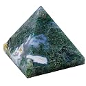 Certified Moss Agate Pyramid - 2" Inch Crystal Pyramid for Positive Energy, Vastu, Reiki, Feng Shui and Chakra Healing Energy Balancing