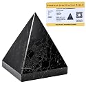 Certified Natural Black Tourmaline Pyramid - 2" Inch Crystal Pyramid for Positive Energy, Vastu, Reiki, Feng Shui and Chakra Healing Energy Balancing