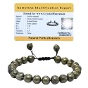 Certified Natural Healing Pyrite Crystal Bracelet For Women Men