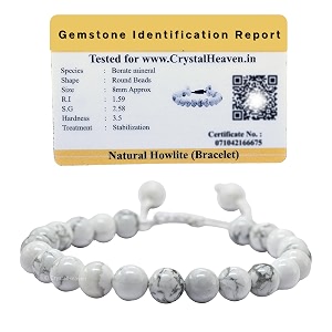certified natural howlite healing crystal bracelet for women men