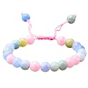 Certified Natural Morganite Bracelet for Women Men with Healing Crystal and Reiki Stone - Beautiful Gemstone Adjustable Beaded Bracelet for Balance, Harmony &amp; Positive Energy
