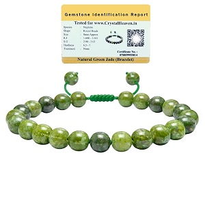 certified nephrite green jade bracelet for women men with healing crystal and reiki stone - beautiful gemstone adjustable beaded bracelet for balance harmony amp positive energy