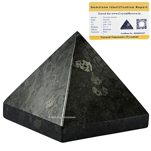 certified nuummite pyramid - 234 inch crystal pyramid for positive energy vastu reiki feng shui and chakra healing energy balancing