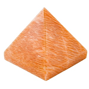 certified peach moonstone pyramid - 234 inch crystal pyramid for positive energy vastu reiki feng shui and chakra healing energy balancing