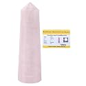 Certified Pink Calcite Crystal Tower Obelisk Point