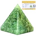Certified Prehnite Pyramid - 2" Inch Crystal Pyramid for Positive Energy, Vastu, Reiki, Feng Shui and Chakra Healing Energy Balancing