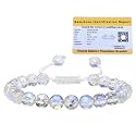 Certified Premium Rainbow Moonstone Bracelet for Women Men with Healing Crystal and Reiki Stone - Beautiful Gemstone Adjustable Beaded Bracelet for Balance, Harmony &amp; Positive Energy