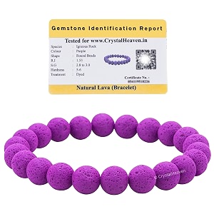 certified purple lava stone bracelet for women men with healing crystal and reiki stone - beautiful gemstone beaded bracelet for balance harmony amp positive energy