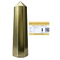 Certified Pyrite Crystal Tower Obelisk Point For