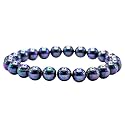 Certified Rainbow Pearl Bracelet for Women Men with Healing Crystal and Reiki Stone - Beautiful Pearl Beaded Bracelet for Balance, Harmony &amp; Positive Energy