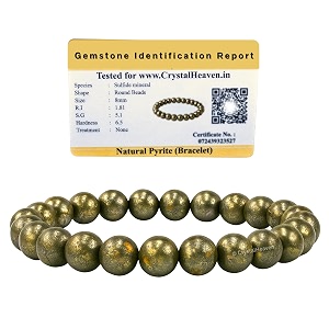 certified raw pyrite bracelet for women men with healing crystal and reiki stone - beautiful gemstone beaded bracelet for balance harmony amp positive energy