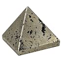 Certified Raw Pyrite Pyramid - 1.5" Inch Crystal Pyramid for Positive Energy, Vastu, Reiki, Feng Shui and Chakra Healing Energy Balancing