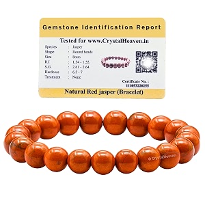 certified red jasper bracelet for women men with healing crystal and reiki stone - beautiful gemstone beaded bracelet for balance harmony amp positive energy