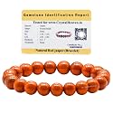 Certified Red Jasper Bracelet for Women Men with Healing Crystal and Reiki Stone - Beautiful Gemstone Beaded Bracelet for Balance, Harmony &amp; Positive Energy