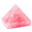 Certified Rose Quartz (Star) Pyramid - 2" Inch Crystal Pyramid for Positive Energy, Vastu, Reiki, Feng Shui and Chakra Healing Energy Balancing