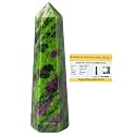 Certified Ruby Zoisite Crystal Tower Obelisk Point