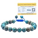 Certified Sea Pattern Bracelet for Women Men with Healing Crystal and Reiki Stone - Beautiful Gemstone Adjustable Beaded Bracelet for Balance, Harmony &amp; Positive Energy