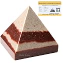Certified Shiva Lingam Narmada Stone Pyramid - 1.5" Inch Crystal Pyramid for Positive Energy, Vastu, Reiki, Feng Shui and Chakra Healing Energy Balancing