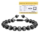 Certified Silver Sheen Obsidian Bracelet for Women Men with Healing Crystal and Reiki Stone - Beautiful Gemstone Adjustable Beaded Bracelet for Balance, Harmony &amp; Positive Energy