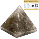 Certified Smoky Quartz Pyramid - 2" Inch Crystal Pyramid for Positive Energy, Vastu, Reiki, Feng Shui and Chakra Healing Energy Balancing