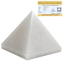 Certified Snow Quartz Pyramid - 2" Inch Crystal Pyramid for Positive Energy, Vastu, Reiki, Feng Shui and Chakra Healing Energy Balancing