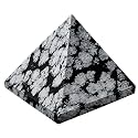 Certified Snowflake Obsidian Pyramid - 2" Inch Crystal Pyramid for Positive Energy, Vastu, Reiki, Feng Shui and Chakra Healing Energy Balancing