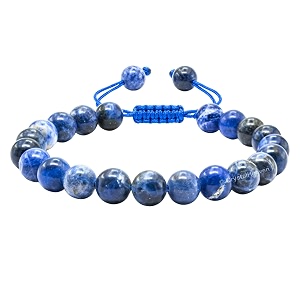certified sodalite bracelet for women men with healing crystal