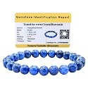 Certified Sodalite Bracelet for Women Men with Healing Crystal