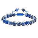 Certified Sodalite Bracelet for Women Men with Healing Crystal