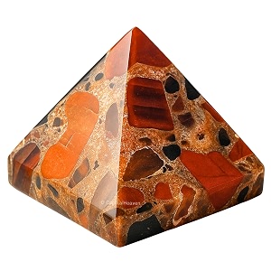 certified spotted jasper pyramid - 1534 inch crystal pyramid for positive energy vastu reiki feng shui and chakra healing energy balancing