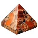 Certified Spotted Jasper Pyramid - 1.5" Inch Crystal Pyramid for Positive Energy, Vastu, Reiki, Feng Shui and Chakra Healing Energy Balancing